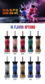Waspe Shisha Hookah – Einweg-Vape mit 300.000 Zügen: Liste der Geschmacksrichtungen