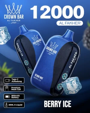Vozolvapen Al Fakher Cloud Box 12.000 Züge, Geschmack „Berry Ice“, Einweg-E-Zigarettengerät aus dem EU-Lager