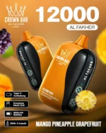 Vozolvapen Al Fakher Cloud Box 12.000 Züge, Geschmacksrichtung Mango-Ananas-Grapefruit, Einweg-E-Zigarettengerät aus dem EU-Lager