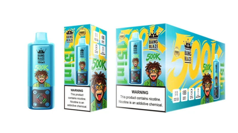 Vozolvapen Bang Blaze 500k 500.000 Züge 15-in-1-Vape-Geschmacksgruppe 05 Gemischte Beeren, Heidelbeere, Kirsche, saurer Apfel, Himbeere, S