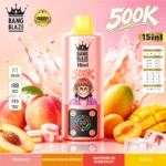 Vozolvapen Bang Blaze 500k, 500.000 Züge, 15-in-1-Vape-Geschmacksgruppe 08: Erdbeere, Mango, Heidelbeere, Wassermelone, Passionsfrucht – Details