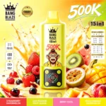 Vozolvapen Bang Blaze 500k 500.000 Züge 15-in-1-Vape-Geschmacksgruppe 10: Erdbeere, Wassermelone, Kiwi, Passionsfrucht, Guave, Beeren – Details
