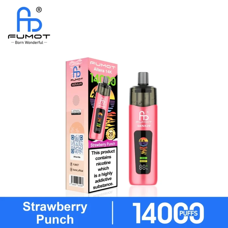 Vozolvapen Fumot Altera 14k Strawberry Punch – Gerät und Verpackung – EU-Lager