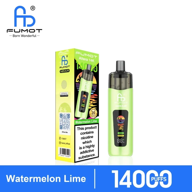 Vozolvapen Fumot Altera 14k Watermelon Lime – Gerät und Verpackung – EU-Lager