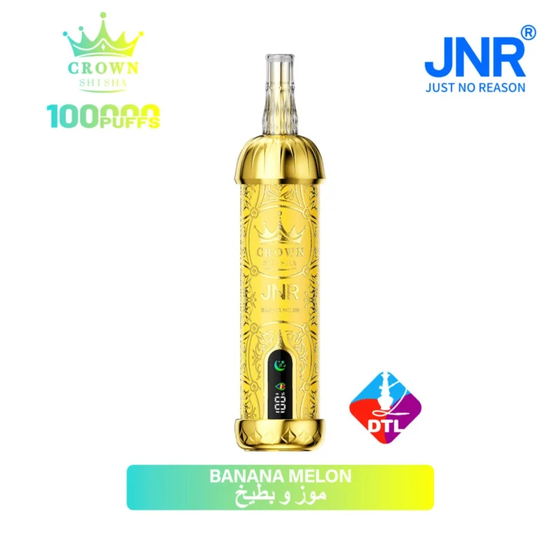 Vozolvapen Jnr Crown Shisha 100.000 Züge, Geschmack „Banane-Melone“, Display, CS12, EU-Lager