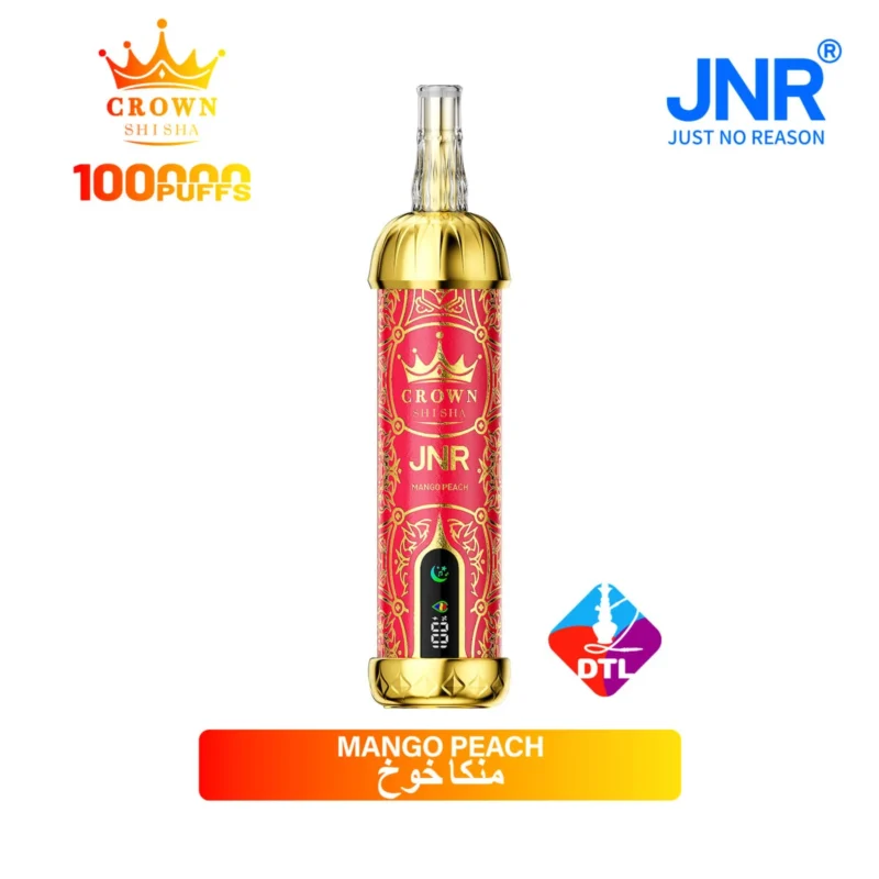 Vozolvapen Jnr Crown Shisha 100.000 Züge, Geschmacksauswahl Cs14 Mango-Pfirsich, 14, EU-Lager