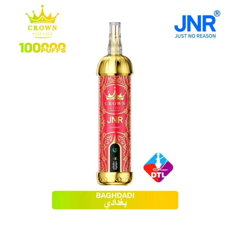 Vozolvapen Jnr Crown Shisha 100.000 Züge, Geschmacksauswahl, Display, CS20, Baghdadi, 20, EU-Lager