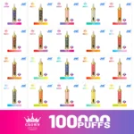 Vozolvapen Jnr Crown Shisha 100.000 Züge – Geschmacksvarianten – Marketingbild – Lager in der EU 21