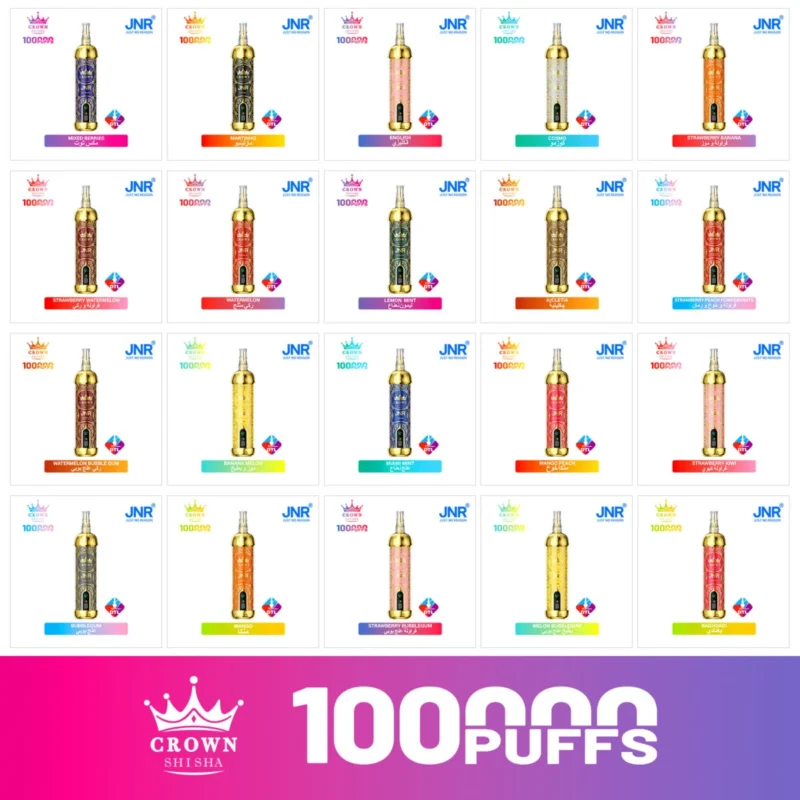 Vozolvapen Jnr Crown Shisha 100.000 Züge – Geschmacksvarianten – Marketingbild – Lager in der EU 21