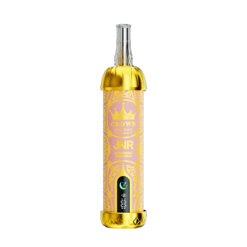 Vozolvapen Jnr Crown Shisha 100.000 Züge – Produktansicht von vorne – Erdbeer-Kaugummi – 15 EU-Lager – Einweg-E-Zigarettengerät