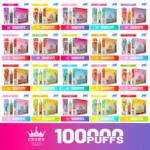 Vozolvapen Jnr Crown Shisha 100.000 Züge, mittlere Packungsgröße, Marketingbild 21, EU-Lager, Einweg-E-Zigarettengerät