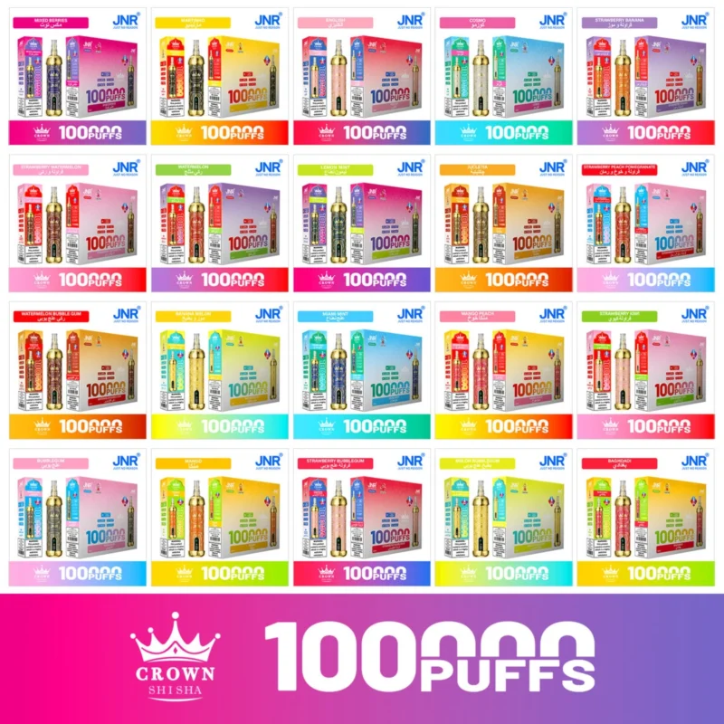 Vozolvapen Jnr Crown Shisha 100.000 Züge, mittlere Packungsgröße, Marketingbild 21, EU-Lager, Einweg-E-Zigarettengerät