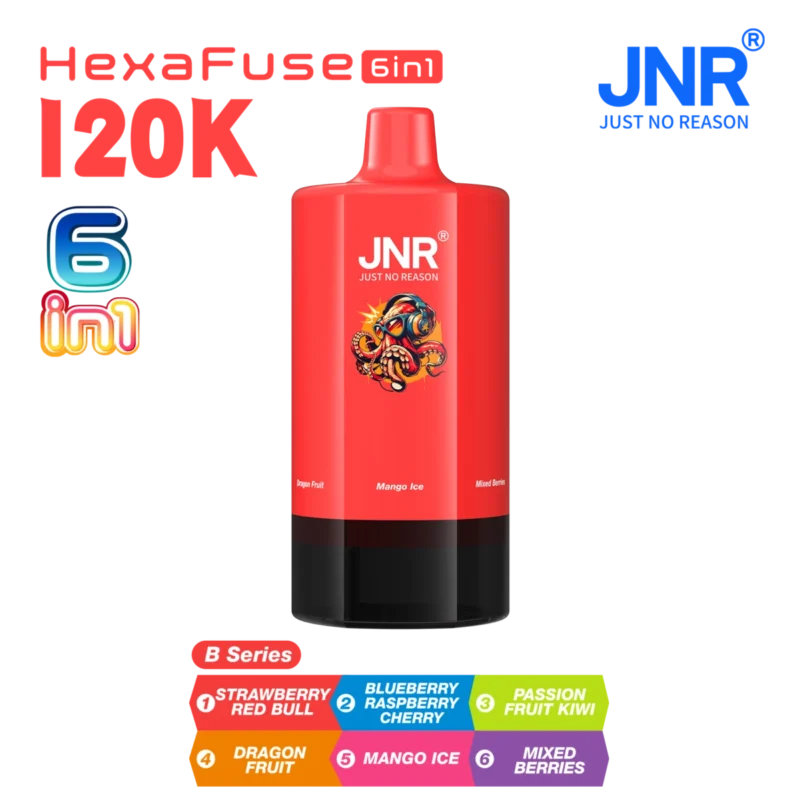 Vozolvapen Jnr Hexafuse 6-in-1, 120.000 Züge, Geschmacksauswahl, Serie B, 02, EU-Lager