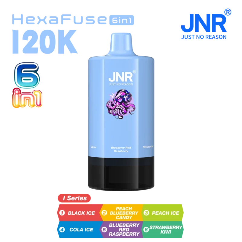 Vozolvapen Jnr Hexafuse 6-in-1, 120.000 Züge, Geschmacksauswahl, I-Serie 09, EU-Lager