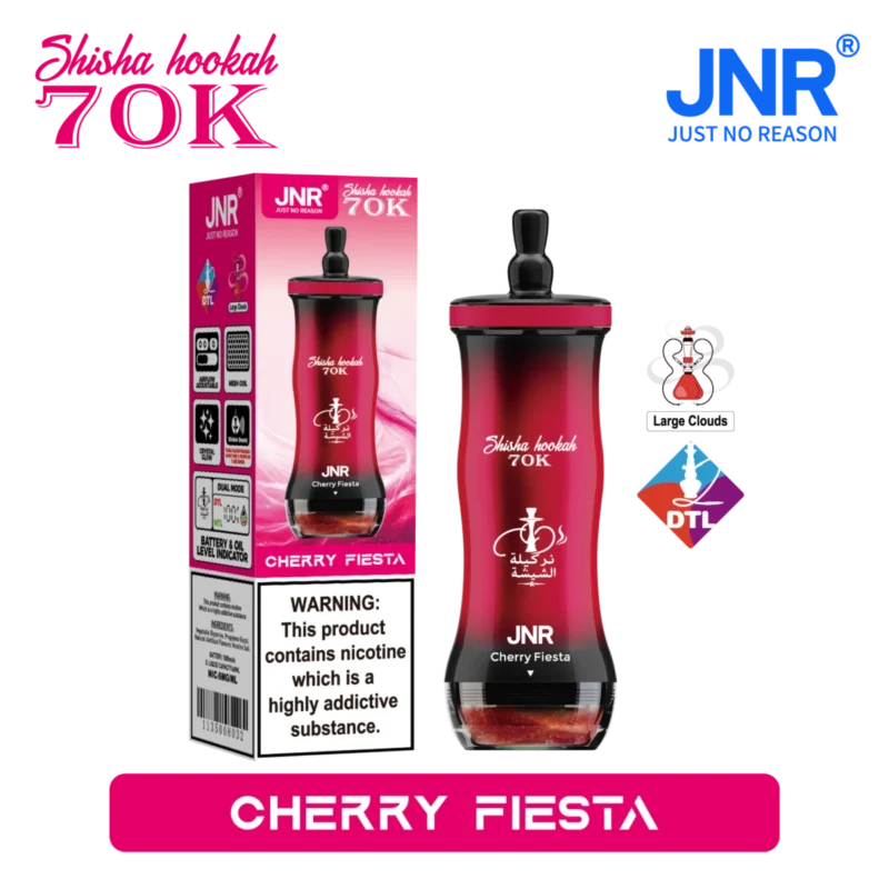 Vozolvapen Jnr Shisha Hookah 700.000 Züge, kleine Packung, Cherry Fiesta 03, EU-Lager, Einweg-E-Zigarettengerät