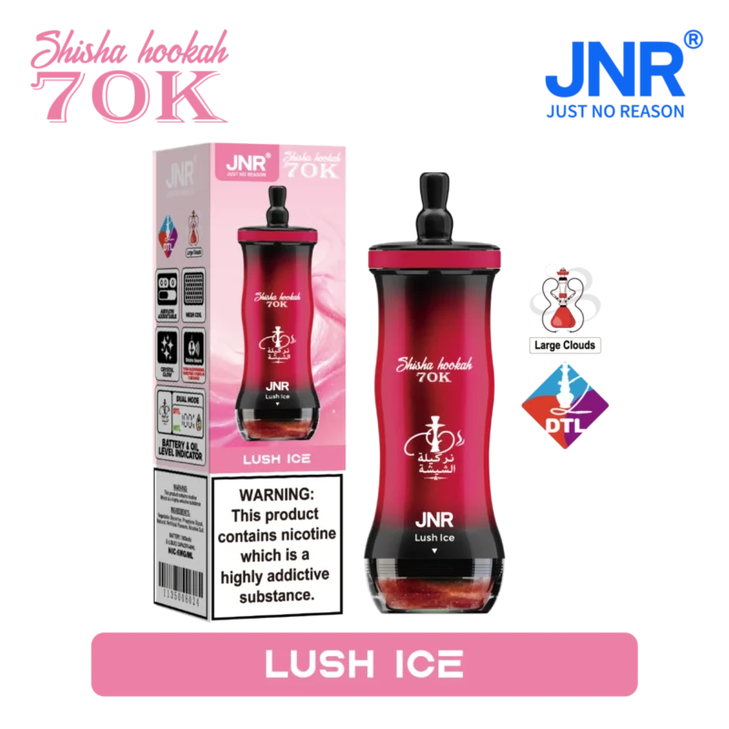 Vozolvapen Jnr Shisha Hookah 70.000 Züge, kleine Packung, Lush Ice, 10 EU-Lager, Einweg-E-Zigarettengerät