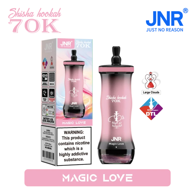 Vozolvapen Jnr Shisha Hookah 70.000 Züge, kleine Packung „Magic Love“, 12 Stück, EU-Lager, Einweg-E-Zigarettengerät