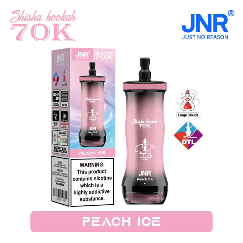 Vozolvapen Jnr Shisha Hookah 700.000 Züge, kleine Packung, Peach Ice, 16 EU-Lager, Einweg-E-Zigarettengerät