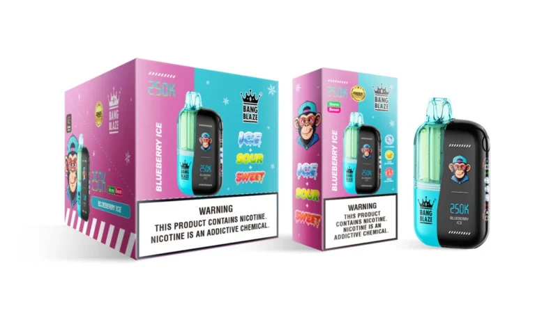 Vozolvapen Bang Blaze 250.000 Züge Blueberry Ice Produktbild 002 Einweg-E-Zigarettengerät