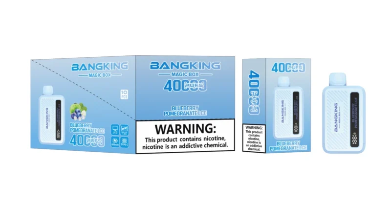 Vozolvapen Bang King Magic Box 40.000 Züge, Geschmack: Blaubeere, Granatapfel, Eis, Bild 019, Einweg-E-Zigarettengerät