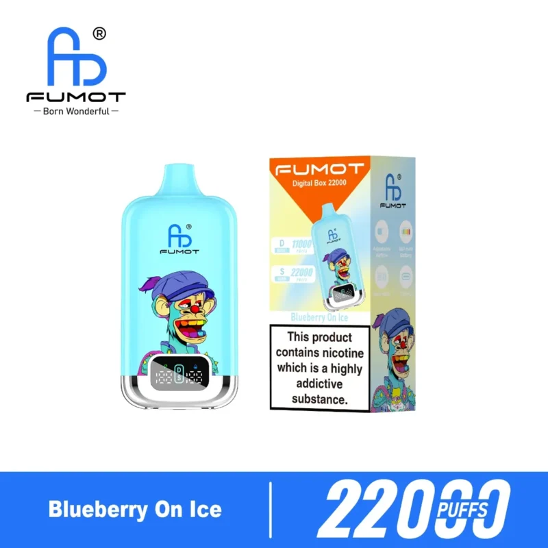 Vozolvapen Fumot Digital 22.000 Züge, Geschmack „Blueberry Ice“, Produktbild 001, Einweg-E-Zigarette