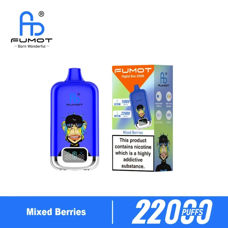 Vozolvapen Fumot Digital Box 22.000 Züge, Geschmack „Mixed Berries“, Produktbild 012, Einweg-E-Zigarettengerät